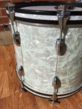 1970s Slingerland 14X18 Bop Bass Drum White Marine Pearl 5 Ply