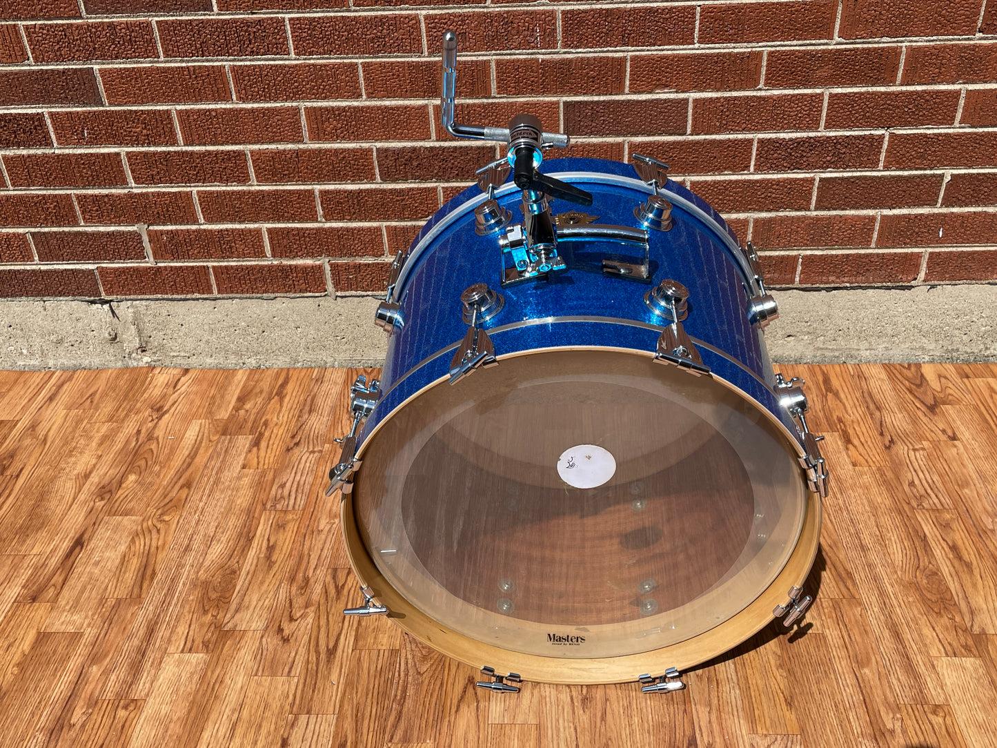 DW Classics Series 14x20 Bass Drum Blue Glass Glitter Sparkle Drum Workshop Mahogany/Poplar