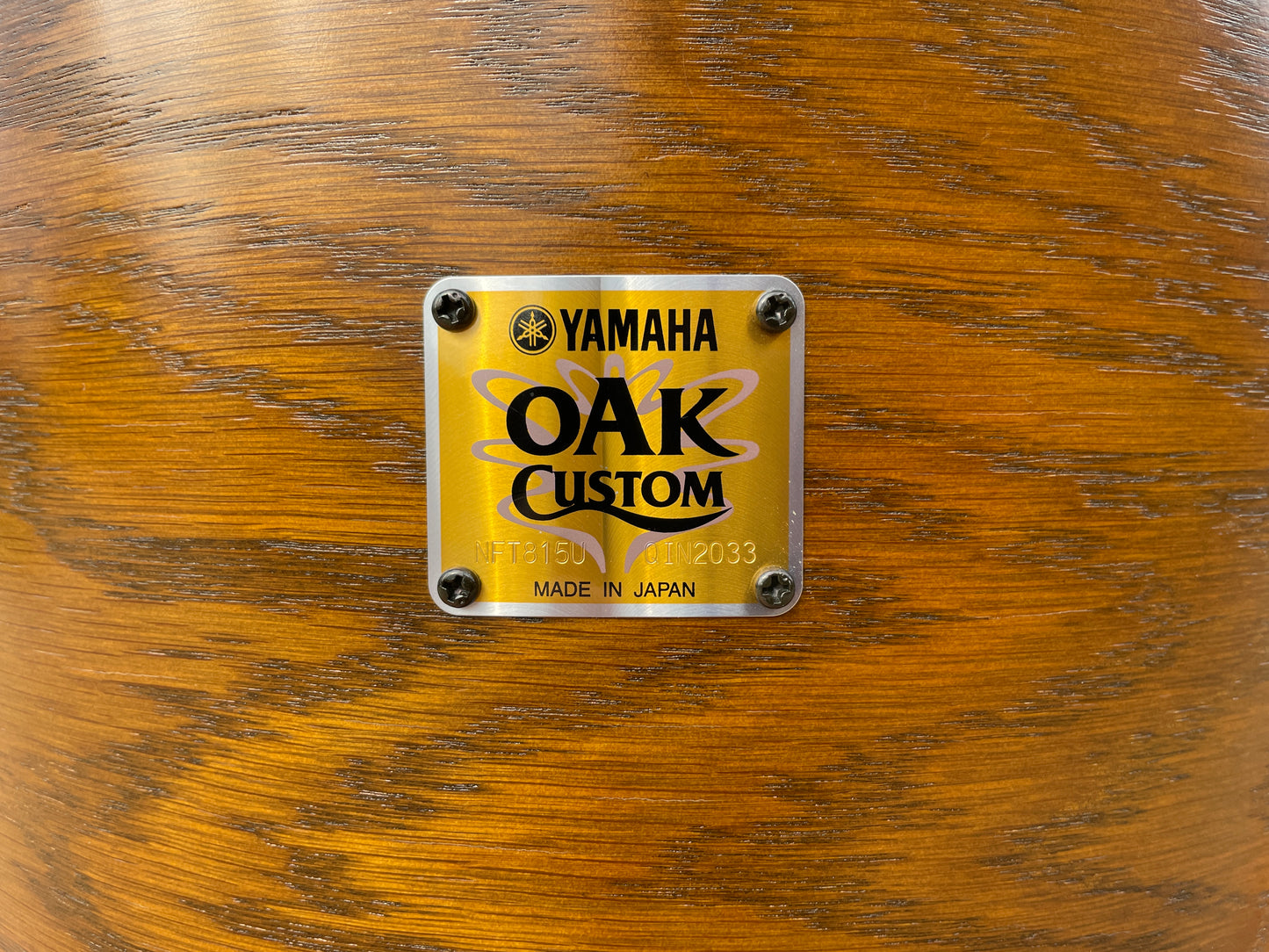 2000s Yamaha Oak Custom 14x15 Floor Tom Drum Badlands Brown MIJ