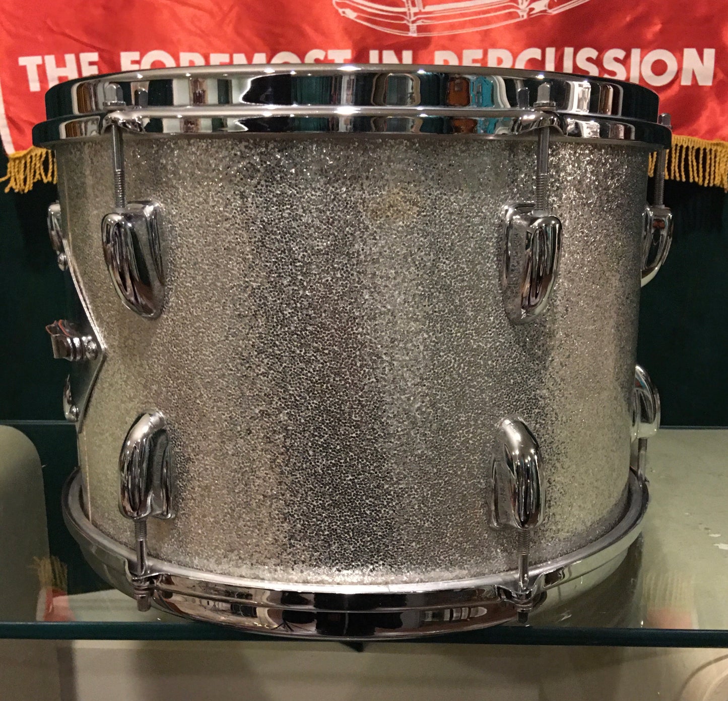 1965 Slingerland 9x13 Tom Drum Silver Sparkle