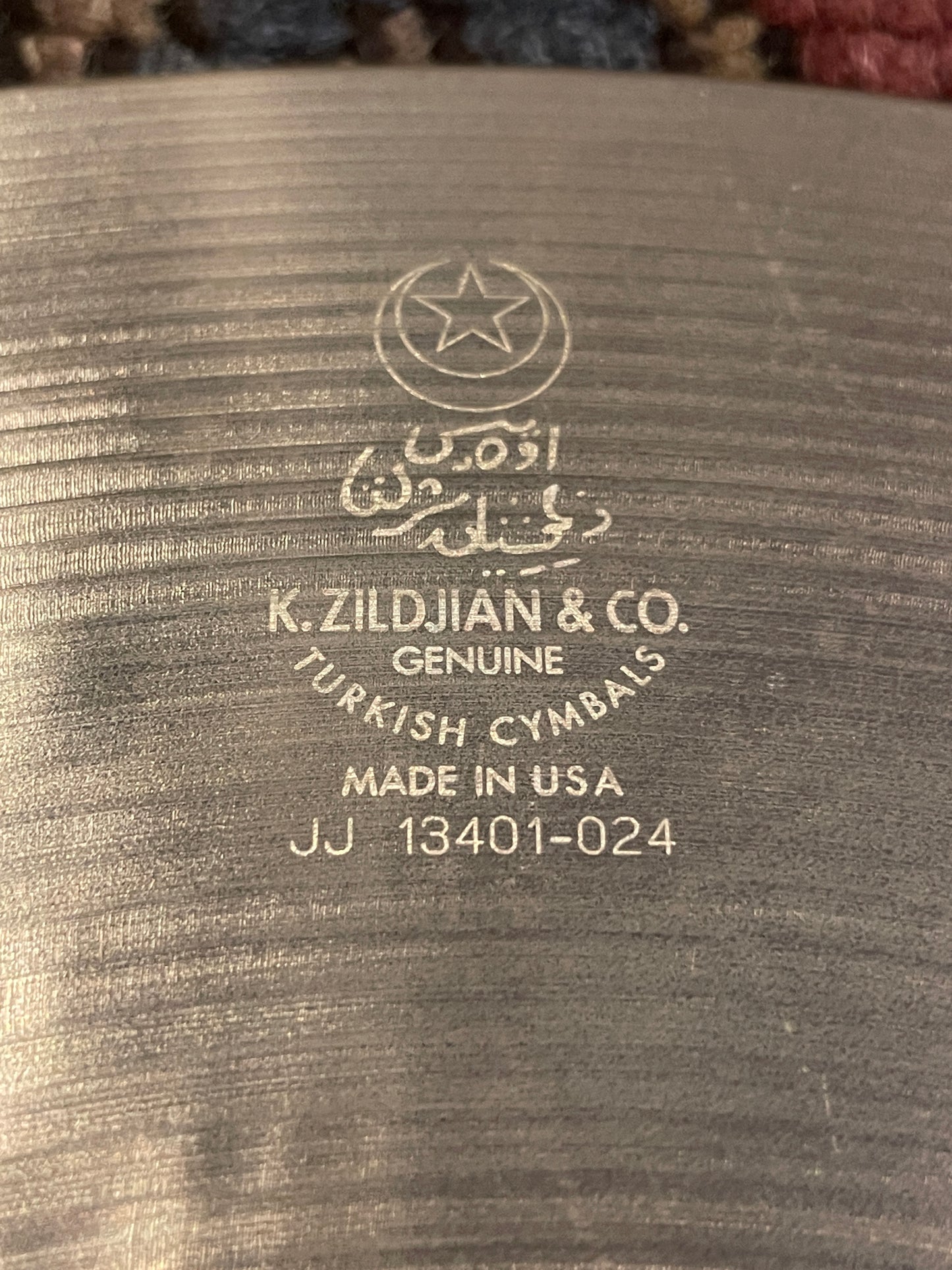 13" Zildjian K Hi-Hat Bottom Cymbal Single 1114g