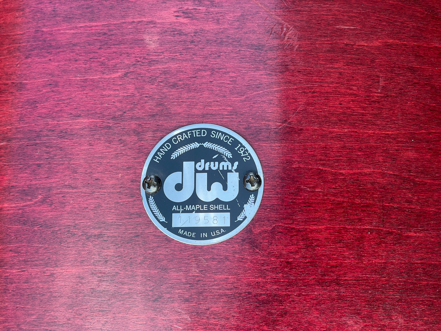 DW 18x22 Bass Drum Single Cherry Satin Oil Drum Workshop