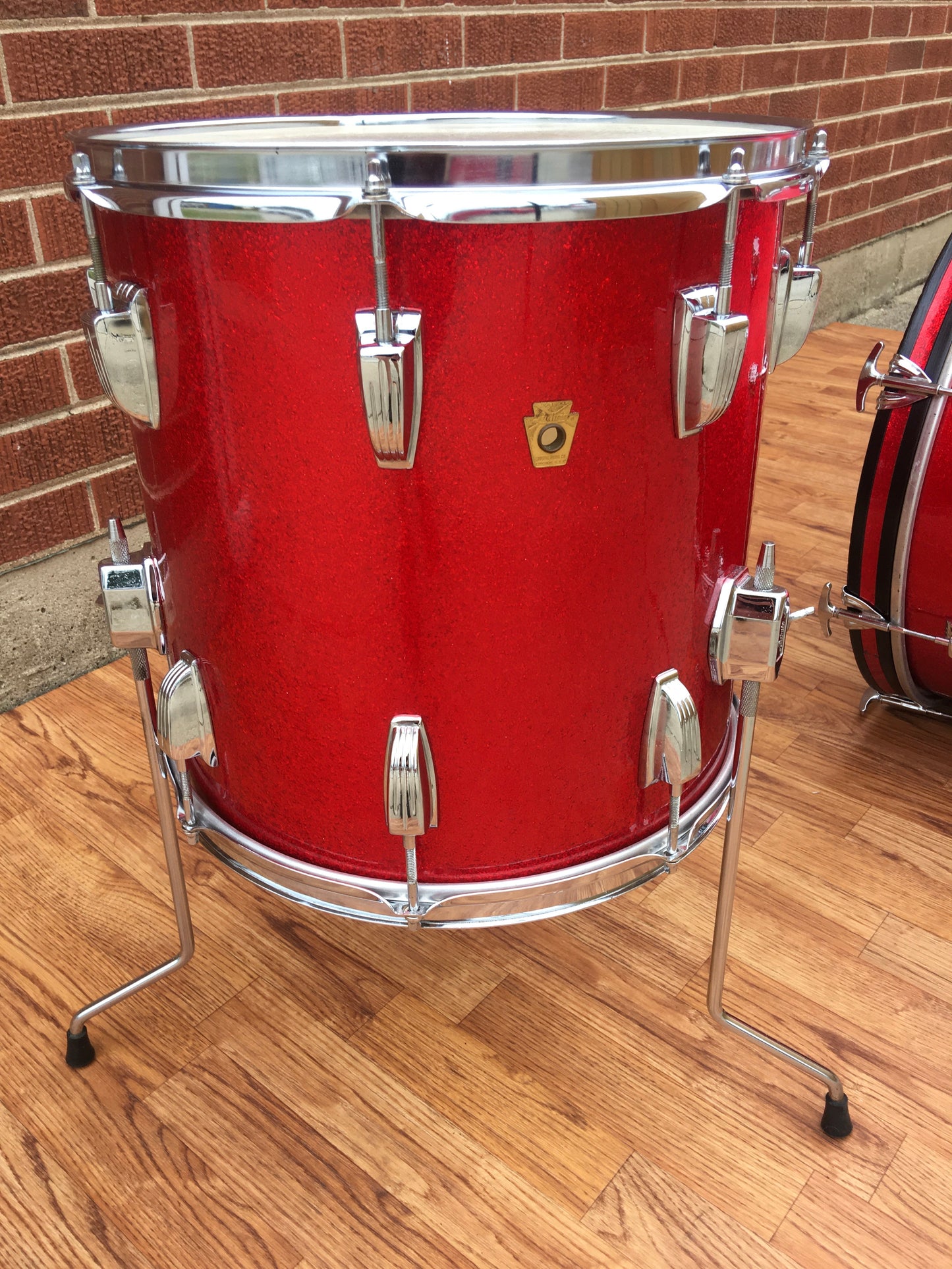 1965 Ludwig Down Beat Drum Set - Red Sparkle 20/12/14