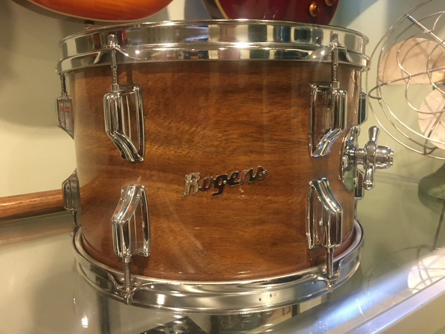 1970s Rogers 8x12 Koa Single Tom Drum - Swivomatic