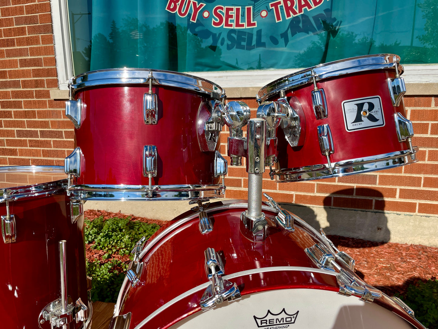 1970s Rogers "Big R" Londoner Five Drum Set California Wine 22/12/13/16