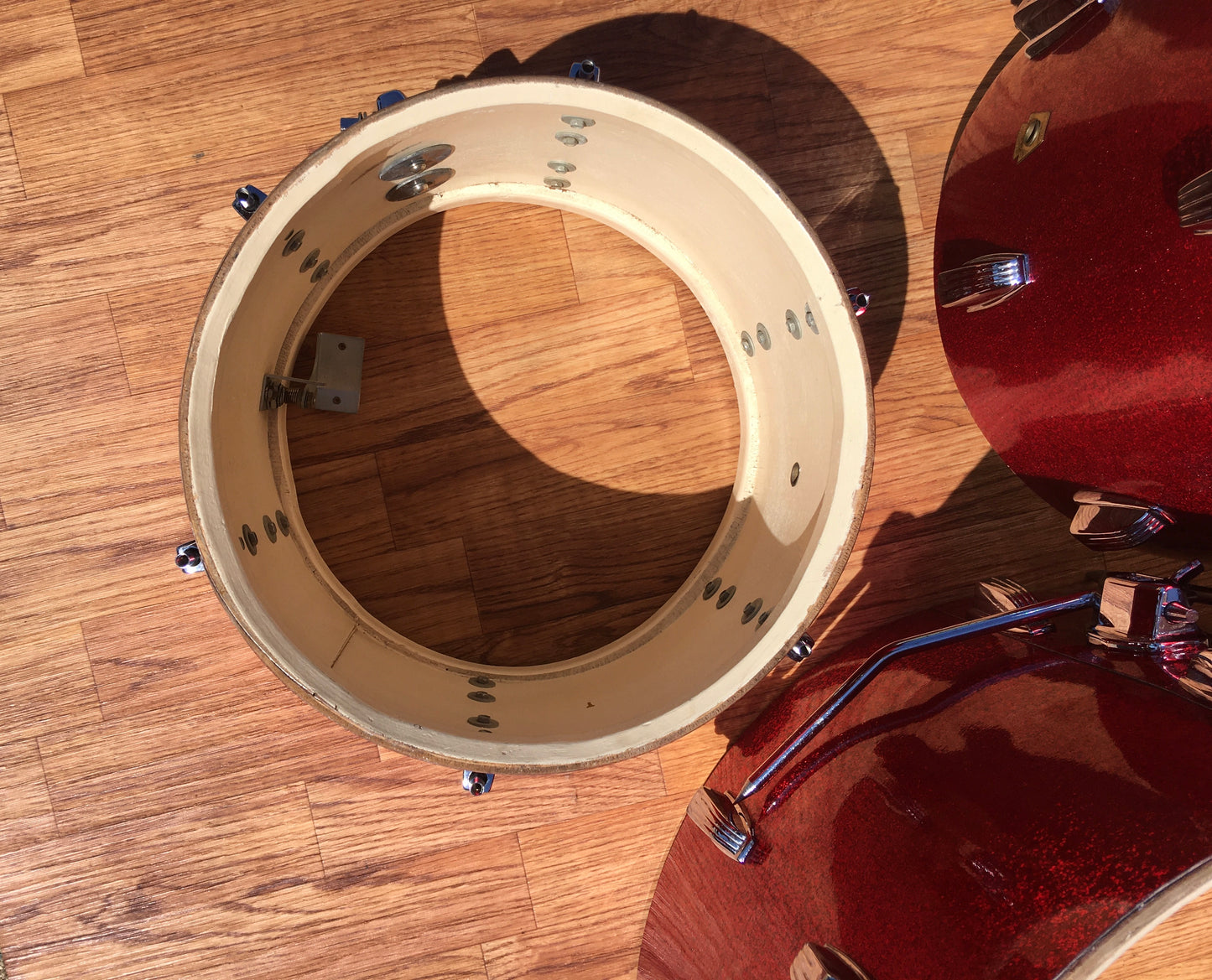 1965 Ludwig Down Beat Drum Set - Red Sparkle 20/12/14