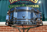 1960s Rogers 5x14 Powertone Snare Drum Chrome Over Brass Dayton COB