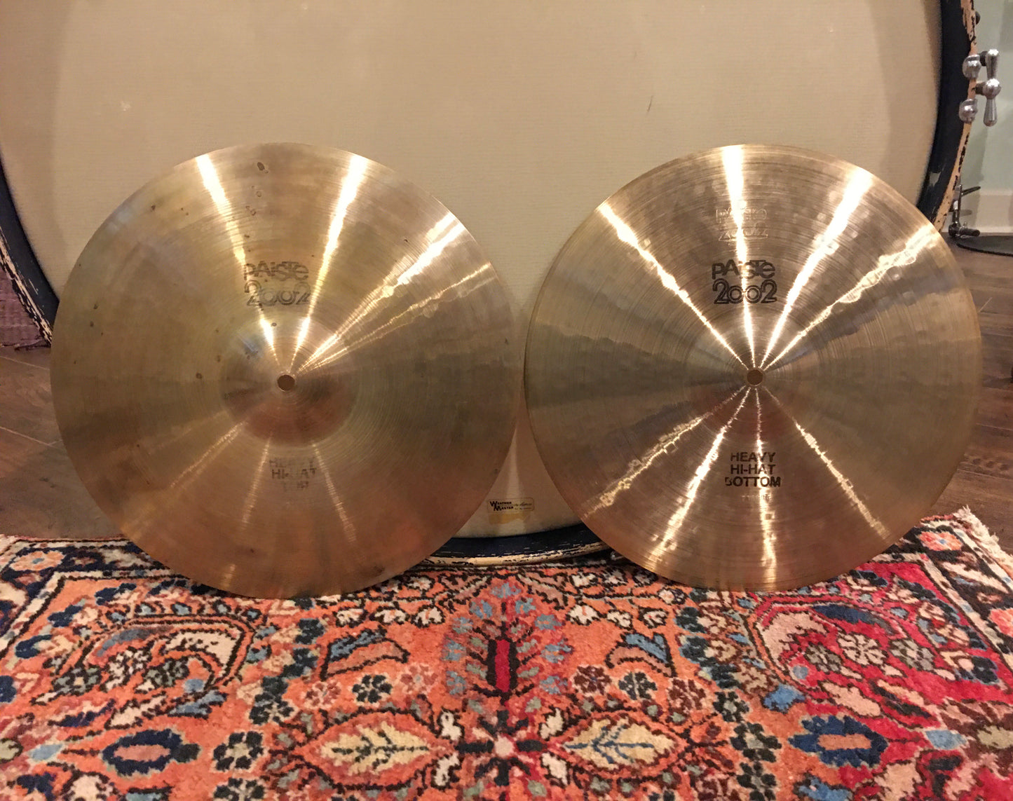 14" Paiste 1977 2002 Heavy Hi-Hat Cymbal Pair 988/1058g