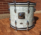 1970s Slingerland 14X18 Bop Bass Drum White Marine Pearl 5 Ply