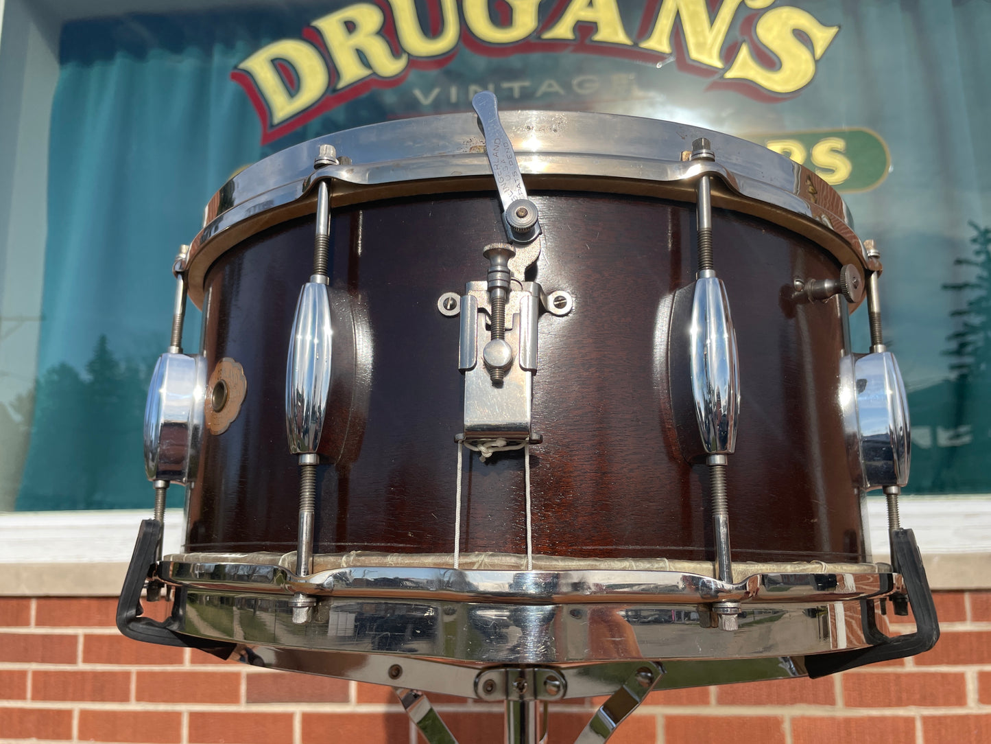 1930s-1940s Slingerland 6.5x14 Radio King Snare Drum 3-Ply