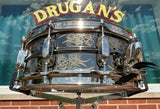 N.O.S. Tama 5x14 Kenny Aronoff KA145 Engraved Trackmaster Signature Brass Black Beauty Snare Drum