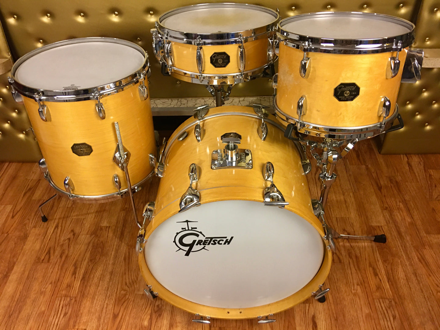 Gretsch Stop Sign Bop Drum Set 18/10/12/14/5x14 Snare Natural Maple