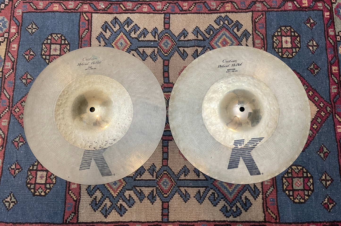 14-1/4" Zildjian K Custom Hybrid Hi-Hat Cymbal Pair 1114g/1340g