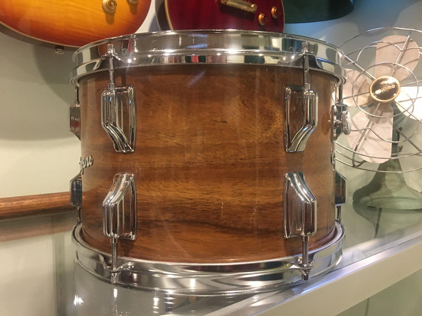 1970s Rogers 8x12 Koa Single Tom Drum - Swivomatic