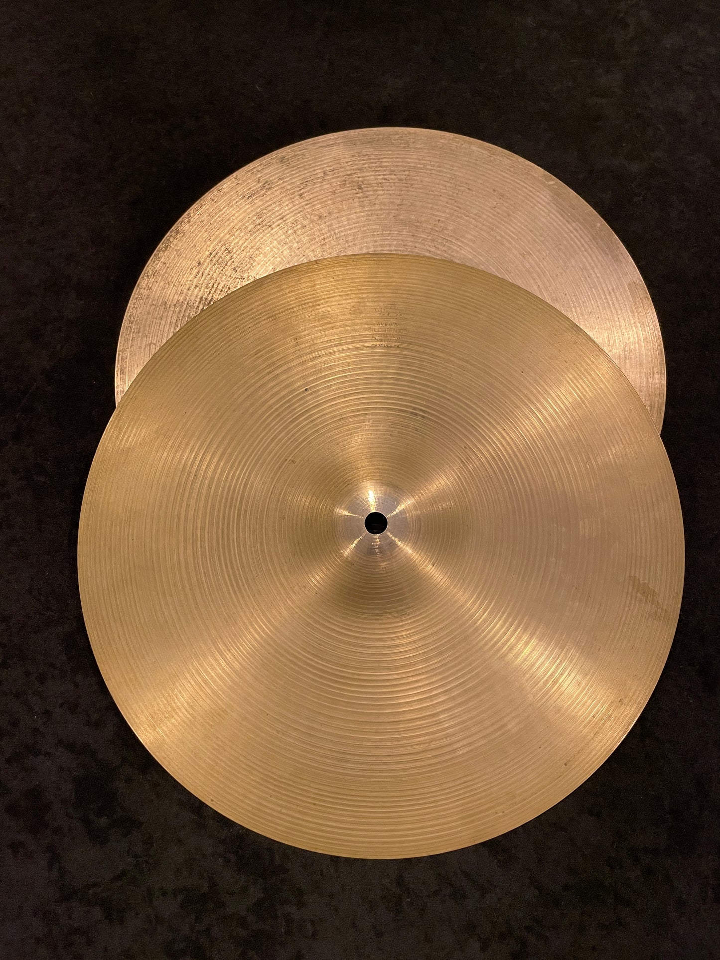 14" Zildjian A 1970s Hi-Hat Cymbal Pair 836g/1258g #749