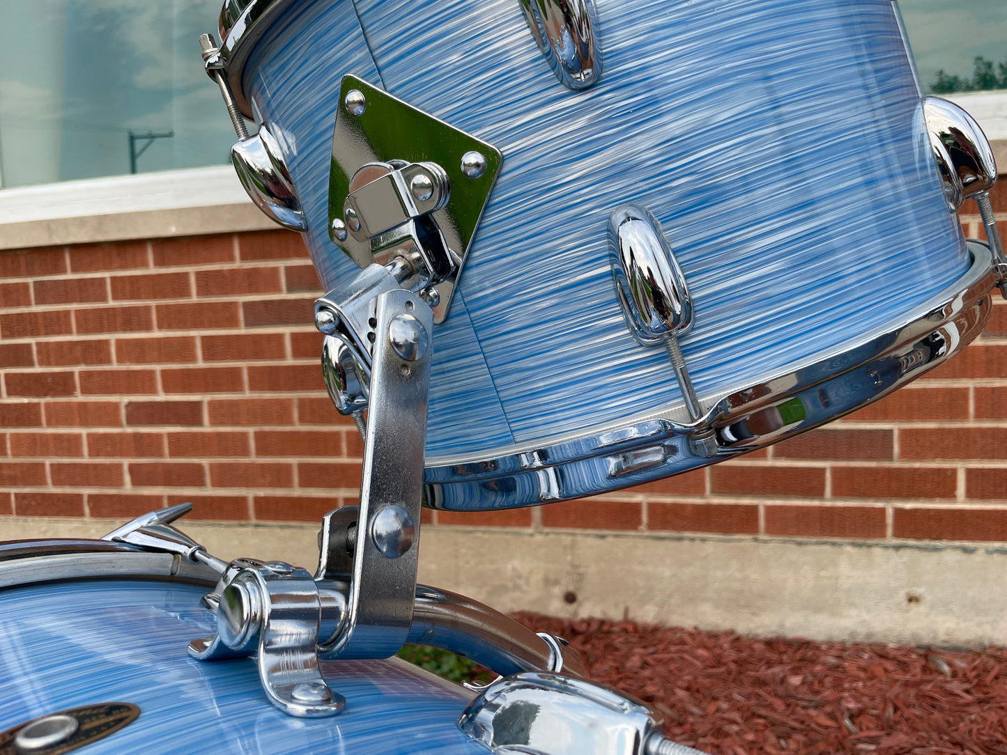1960s Slingerland Gene Krupa De Luxe Outfit No. 1N Drum Set w/ Artist Snare Blue Ripple Pearl