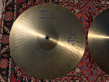 14" 1985 Paiste Blue Label Formula 602 Heavy Hi-Hat Cymbals 1074/1148g
