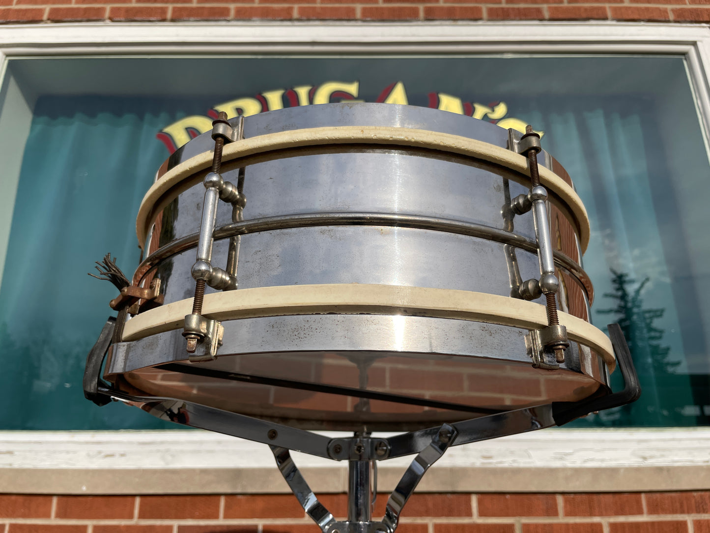 1920s-30s Leedy C.G. Conn "Regular" 5x14 Tube Lug NOB Snare Drum