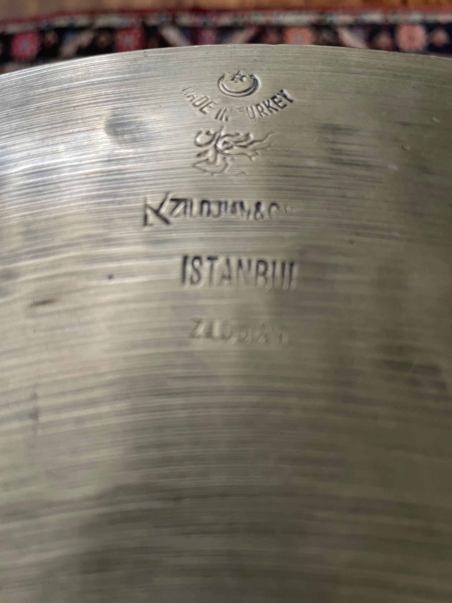 Vintage 15" K. Zildjian Istanbul Old Stamp Type IIb Hi-Hat / Small Ride Single Cymbal 1328g #762