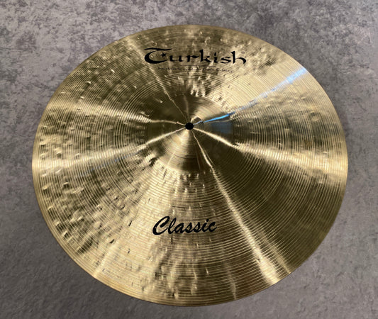 20" Turkish Cymbals Classic Series Crash Cymbal 1762g *Sound File*