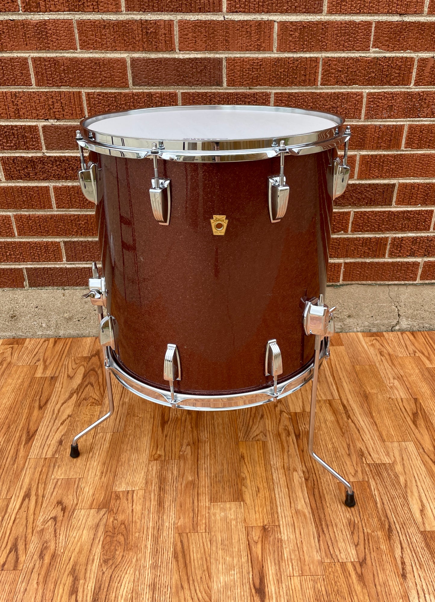1969 Ludwig 16x16 Floor Tom Burgundy Sparkle