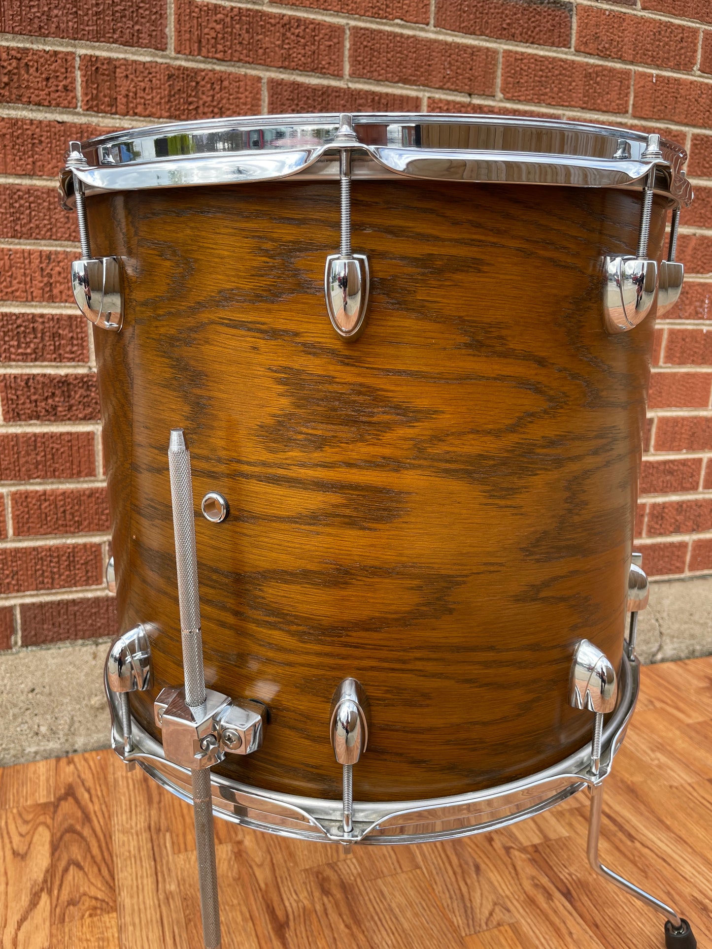 2000s Yamaha Oak Custom 14x15 Floor Tom Drum Badlands Brown MIJ