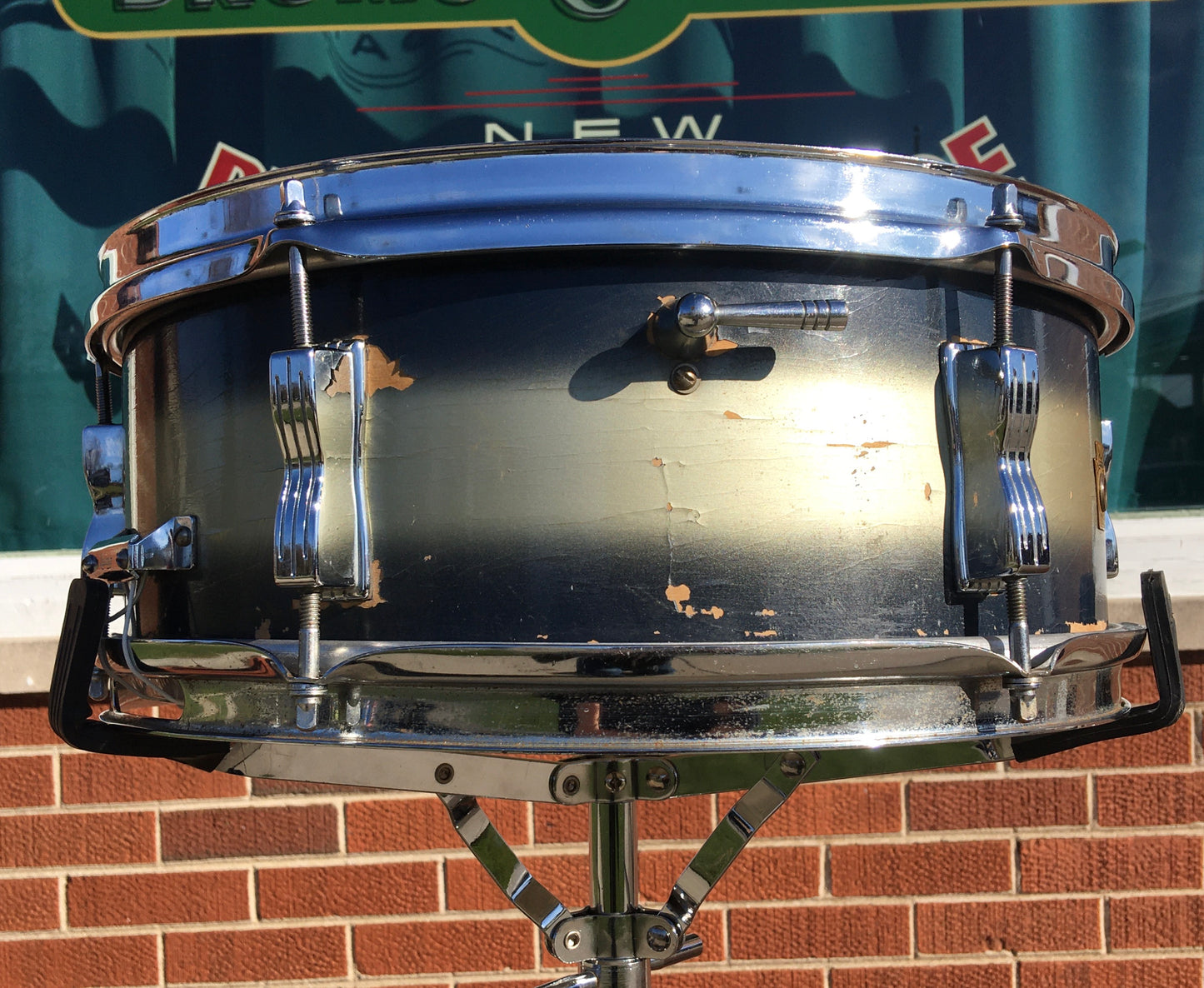 1965 Ludwig 5x14 Pioneer Snare Drum Blue / Silver Duco