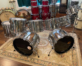 1979-80 Ludwig 9pc. Drum Set Chrome Over Wood *Video Demo*