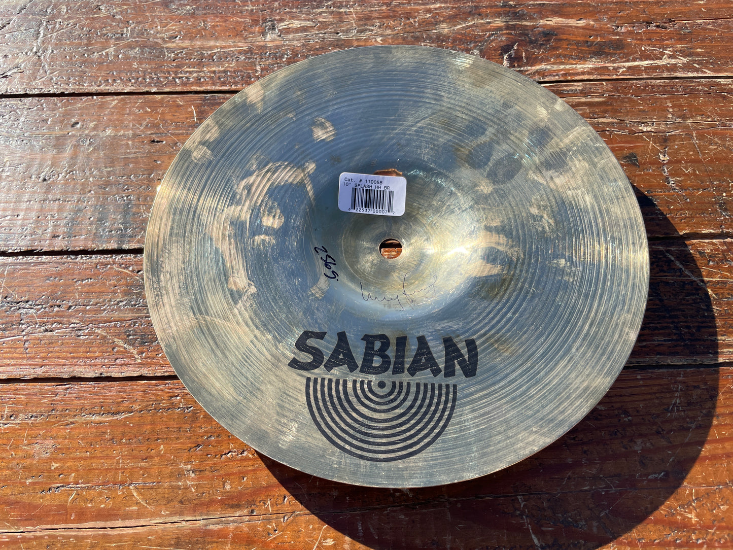 10" Sabian Hand Hammered HH Splash Cymbal Brilliant 256g 11005B
