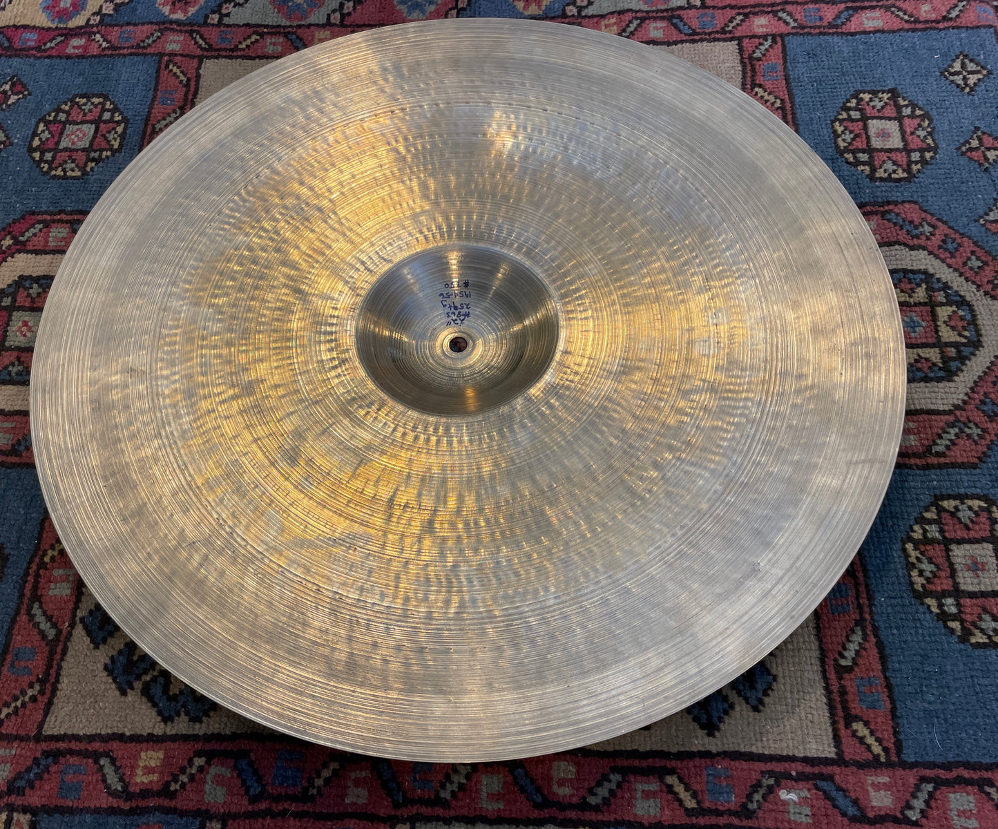 22" Zildjian A 1950s Large Block Stamp Ride Cymbal 2594g #863