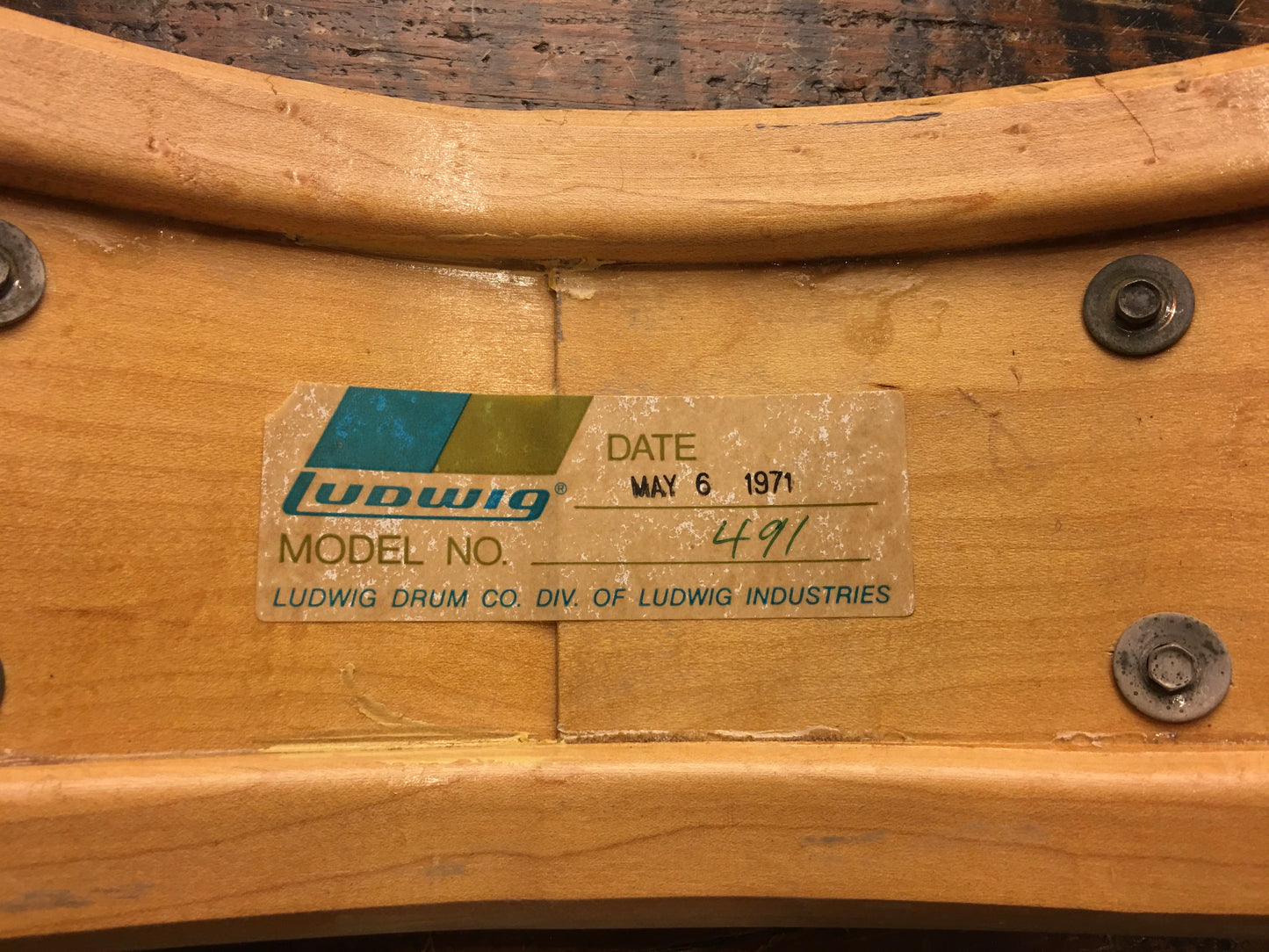 1971 Ludwig  5x14 Pioneer Snare Drum Blue Sparkle #2045