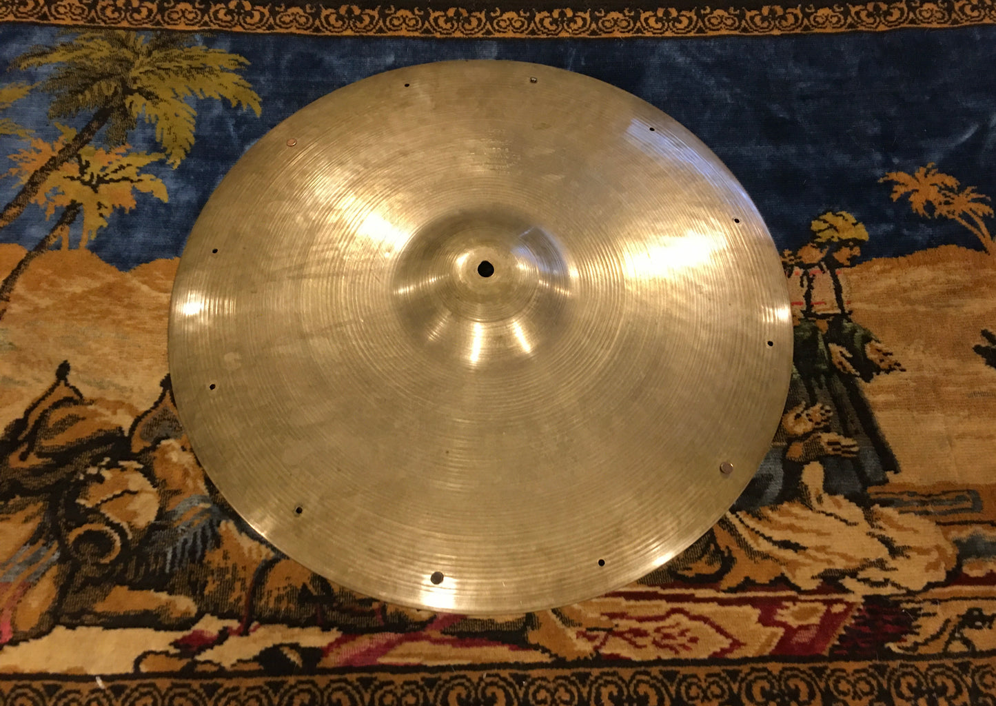 18" Zildjian A 1950s Large Stamp Crash Ride Cymbal w/ Rivets 1554g #556 *Sound File*
