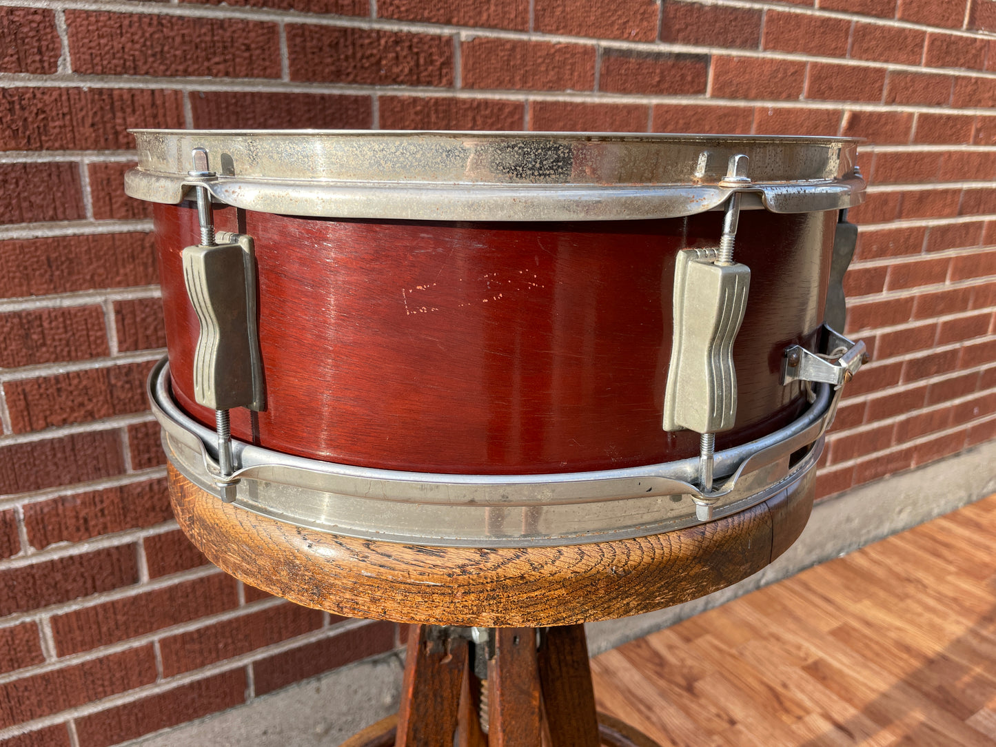 1967 Ludwig 5x14 Pioneer Snare Drum Mahogany