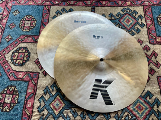 14" Zildjian K Hi-Hat Cymbal Pair 1138g/1410g K0823 *Video Demo*