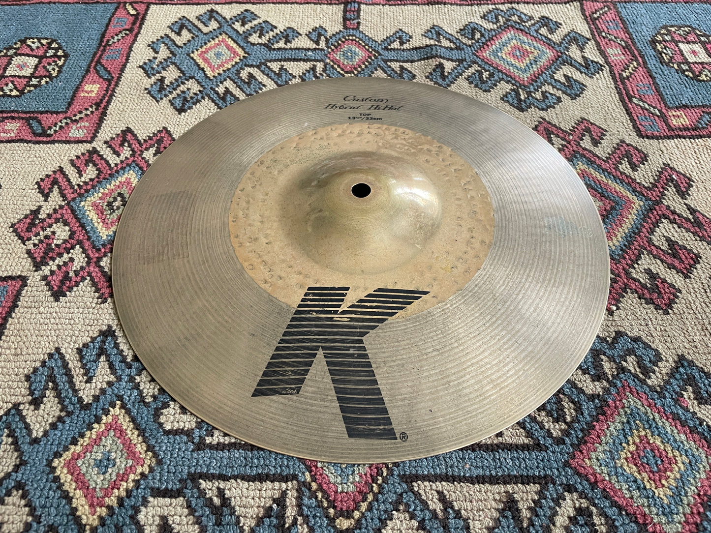 13-1/4" Zildjian K Custom Hybrid Hi-Hat Top Single Cymbal 866g