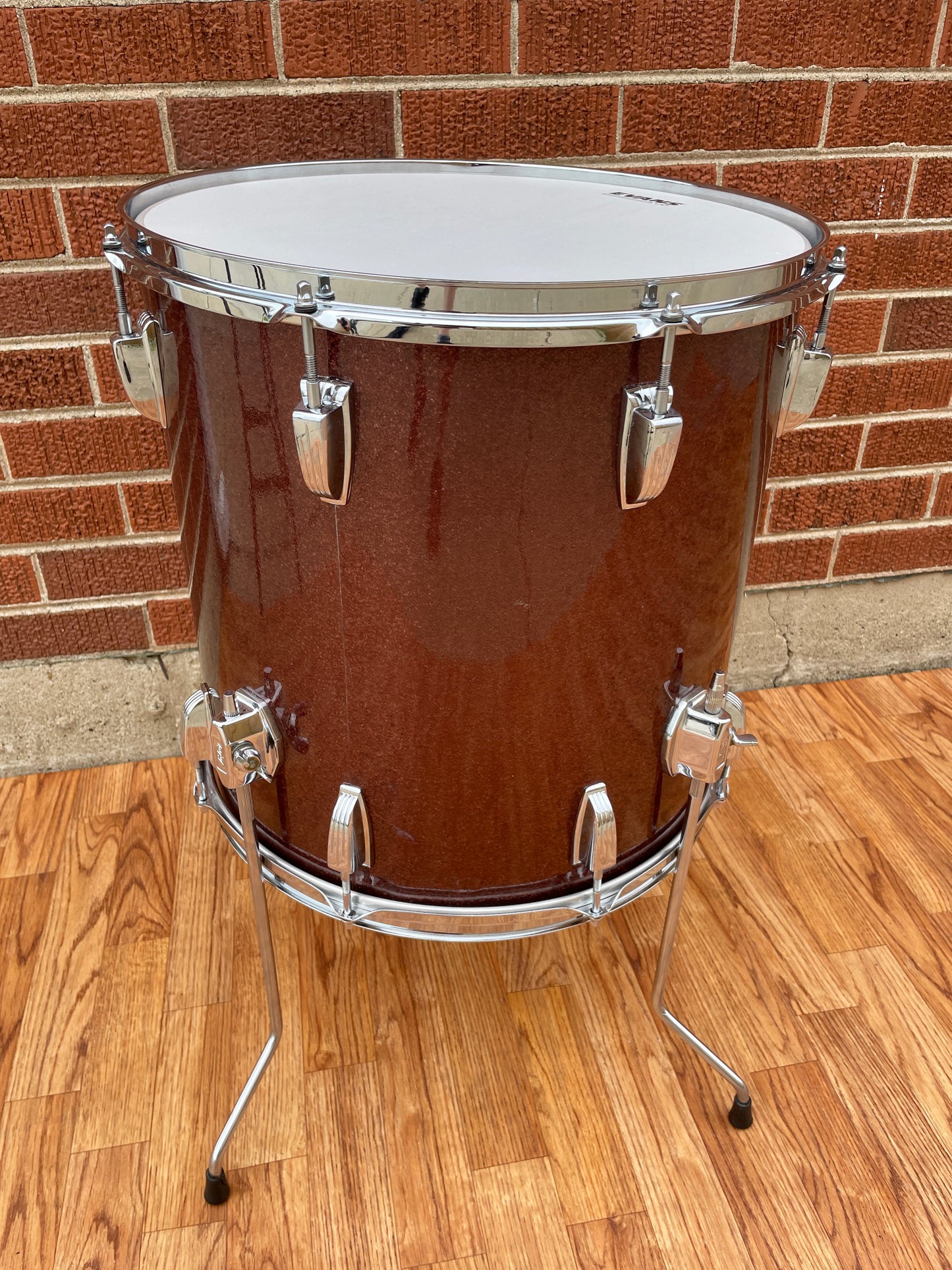 1969 Ludwig 16x16 Floor Tom Burgundy Sparkle