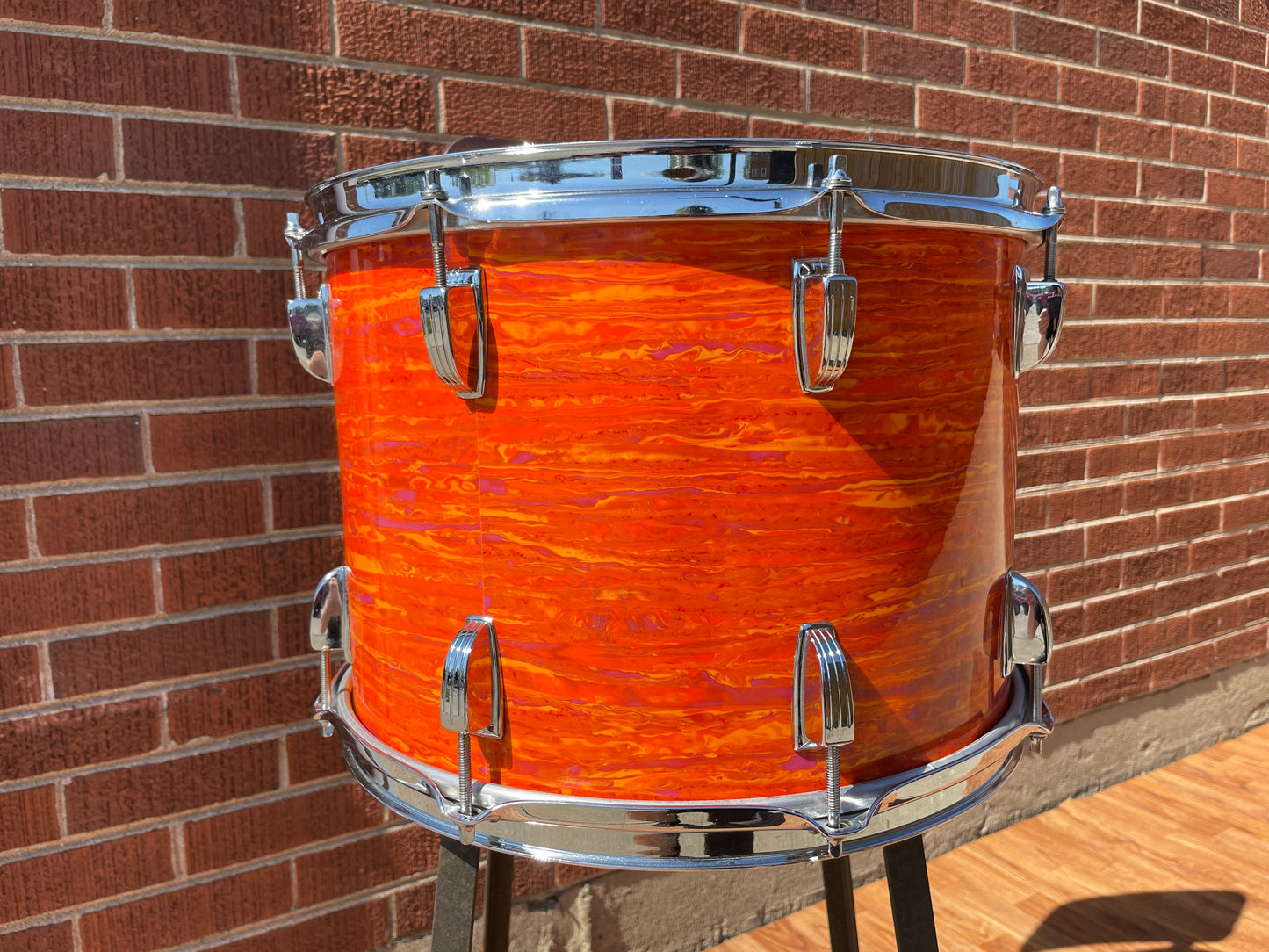1968 Ludwig 10x14 Tom Drum Mod Orange