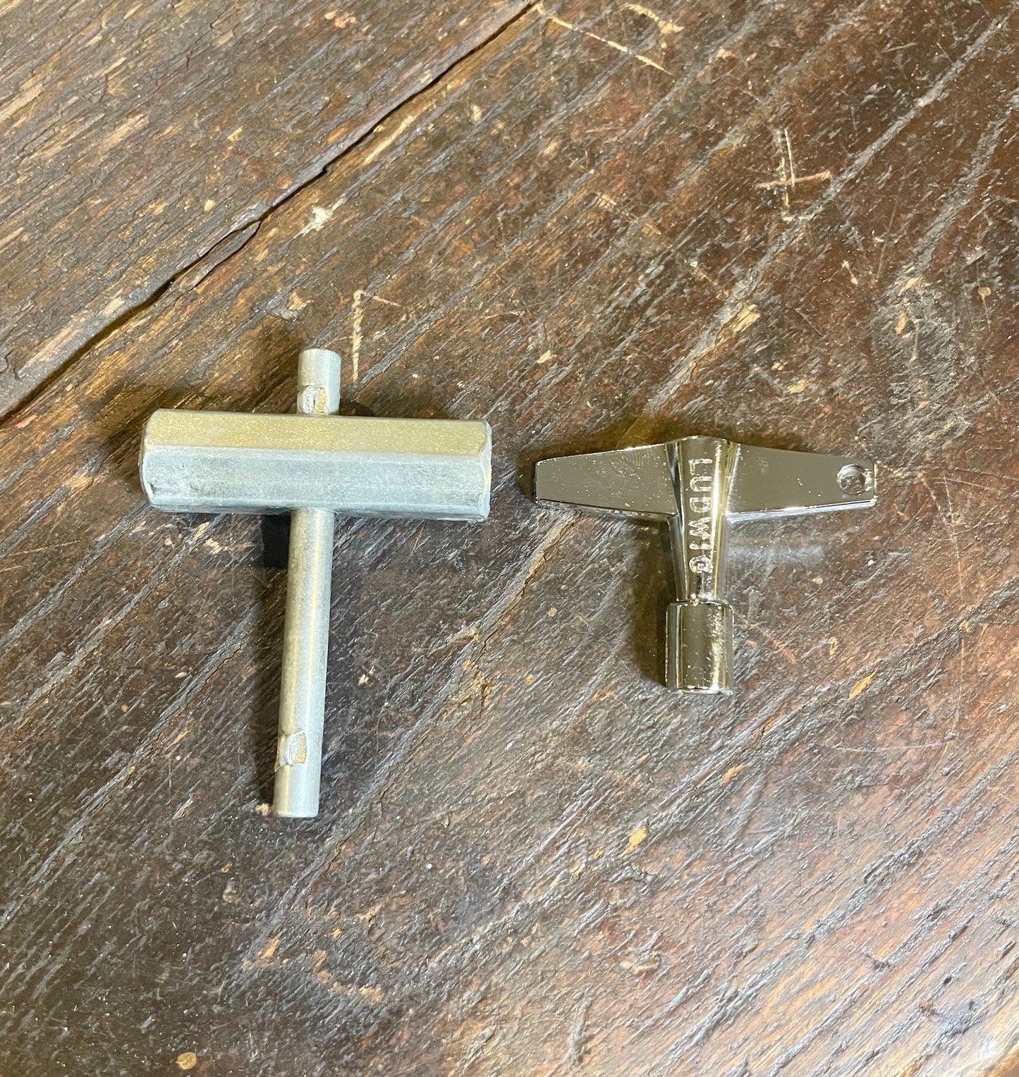 Vintage Ludwig Drum Tuning Key and Rail Consolette Hex Wrench Key