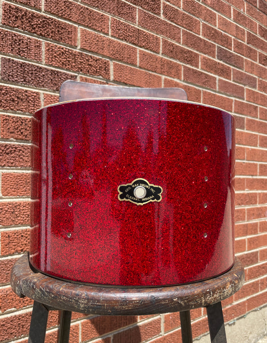 Vintage George Way 8x12 Aristocrat Tom Drum Shell Red Sparkle Camco