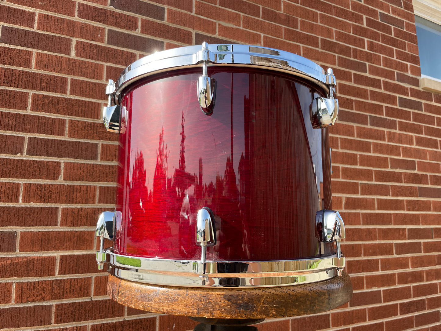2003 Yamaha 10x13 Maple Custom Absolute Tom Drum Cherry Wood Lacquer