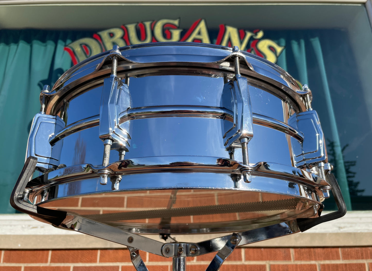 Mid-1980s Ludwig 5x14 LM400 Supraphonic Snare Drum Early Monroe