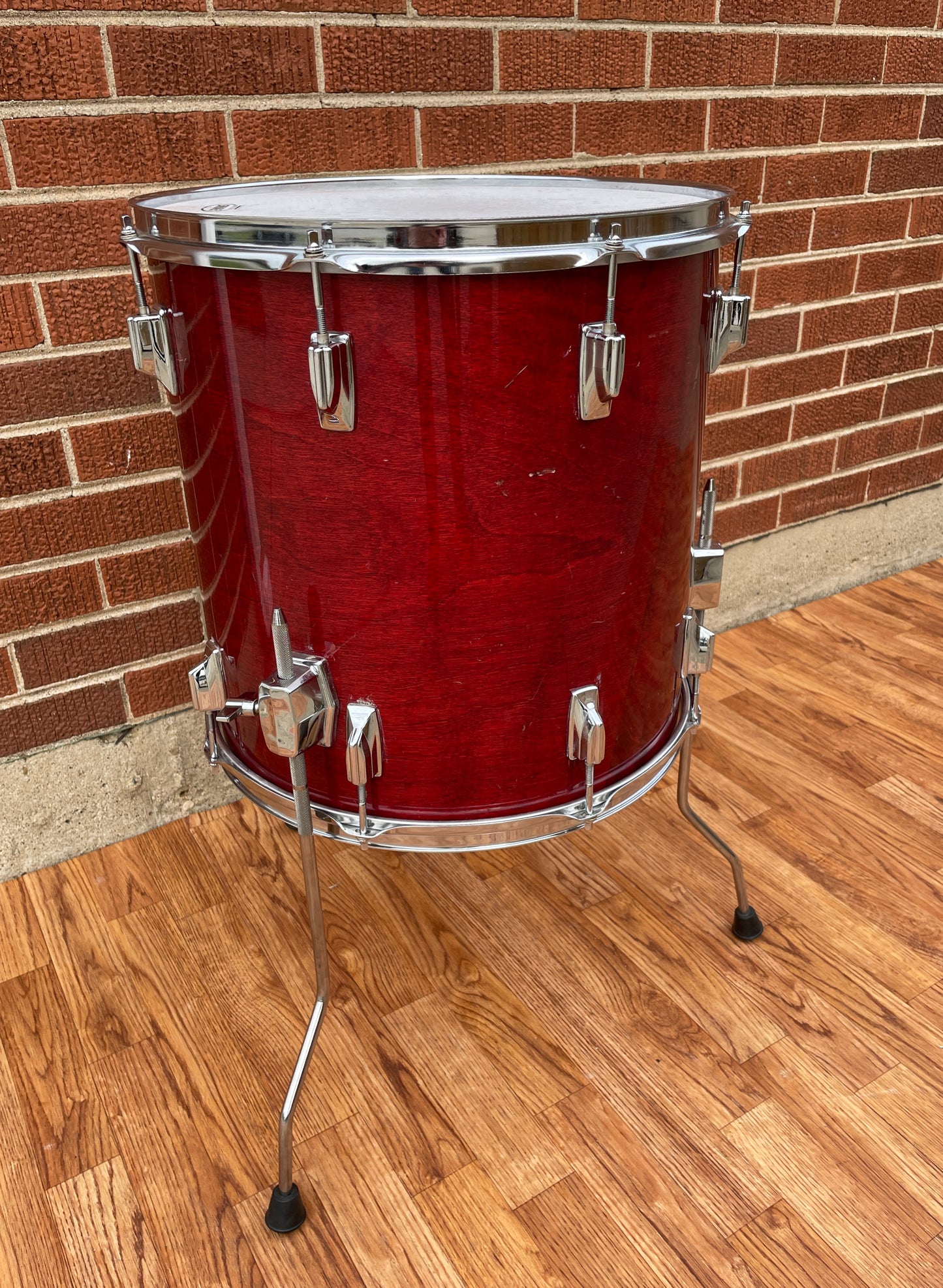 1980s Tama Superstar 16x16 Floor Tom Drum Cherry Wine
