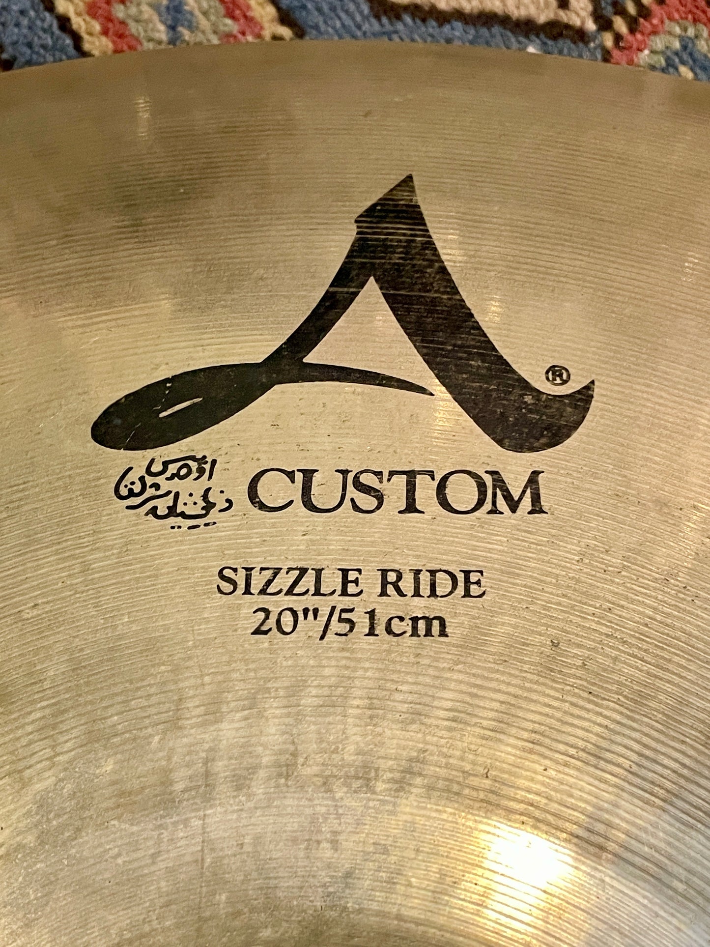 20" Zildjian A Custom Sizzle Ride Cymbal 2190g