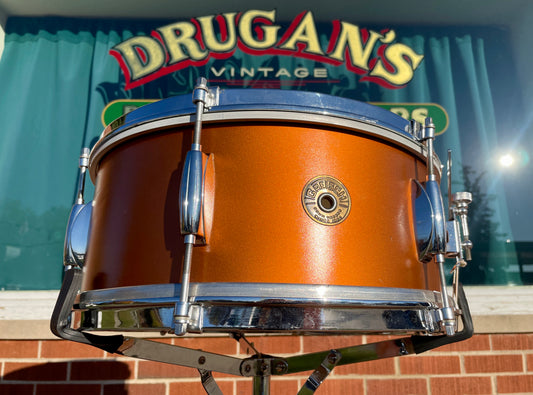 1950s Gretsch 5.5x14 No. X4104 Dixieland Snare Drum Copper Mist Lacquer *Video Demo*