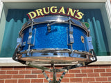 1966 Ludwig 5x14 Jazz Festival Snare Drum Blue Sparkle