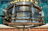N.O.S. Tama 5x14 Kenny Aronoff KA145 Engraved Trackmaster Signature Brass Black Beauty Snare Drum