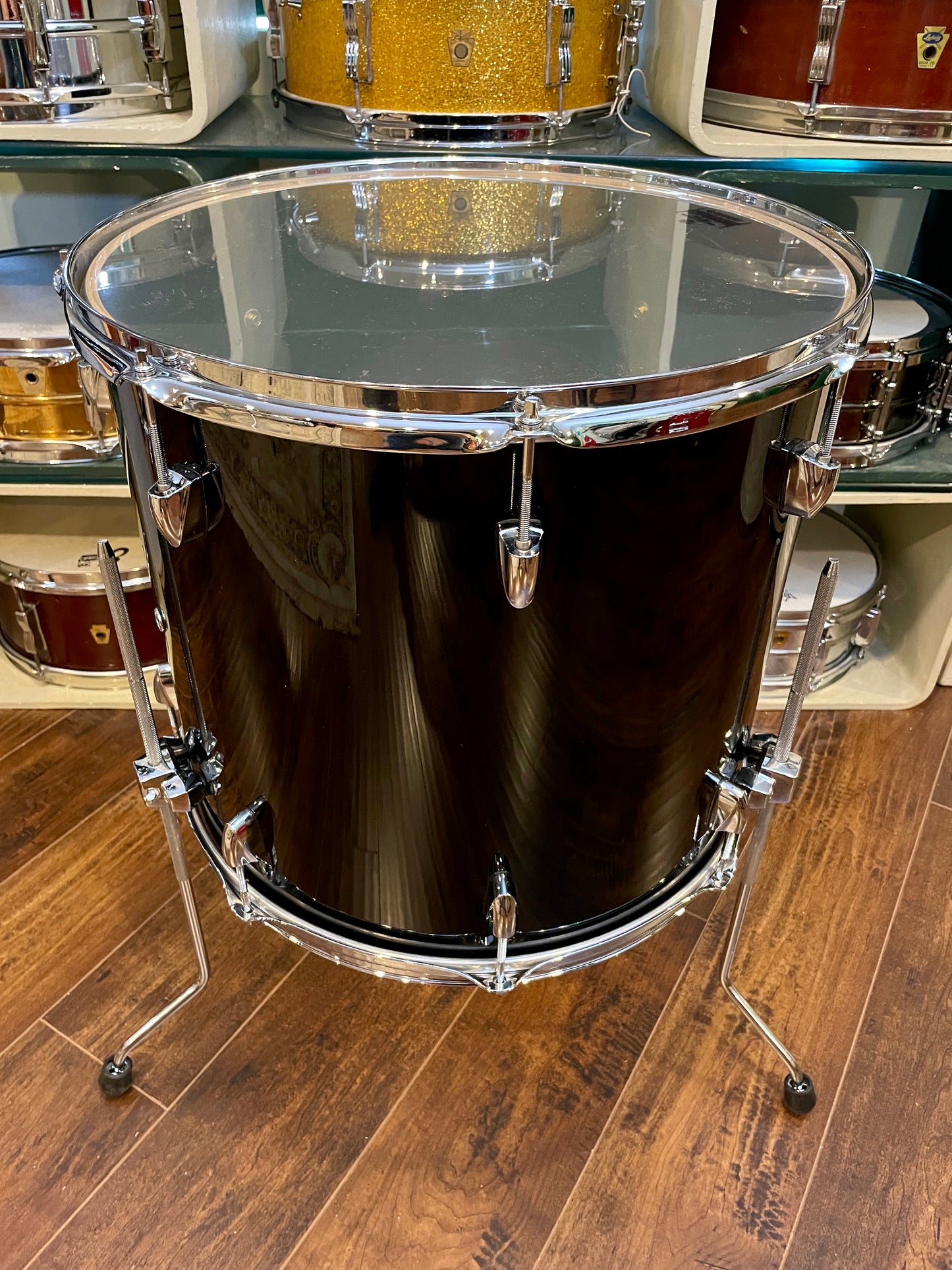 NOS Yamaha Maple Custom Absolute 18x16 Floor Tom Piano Black 16x18