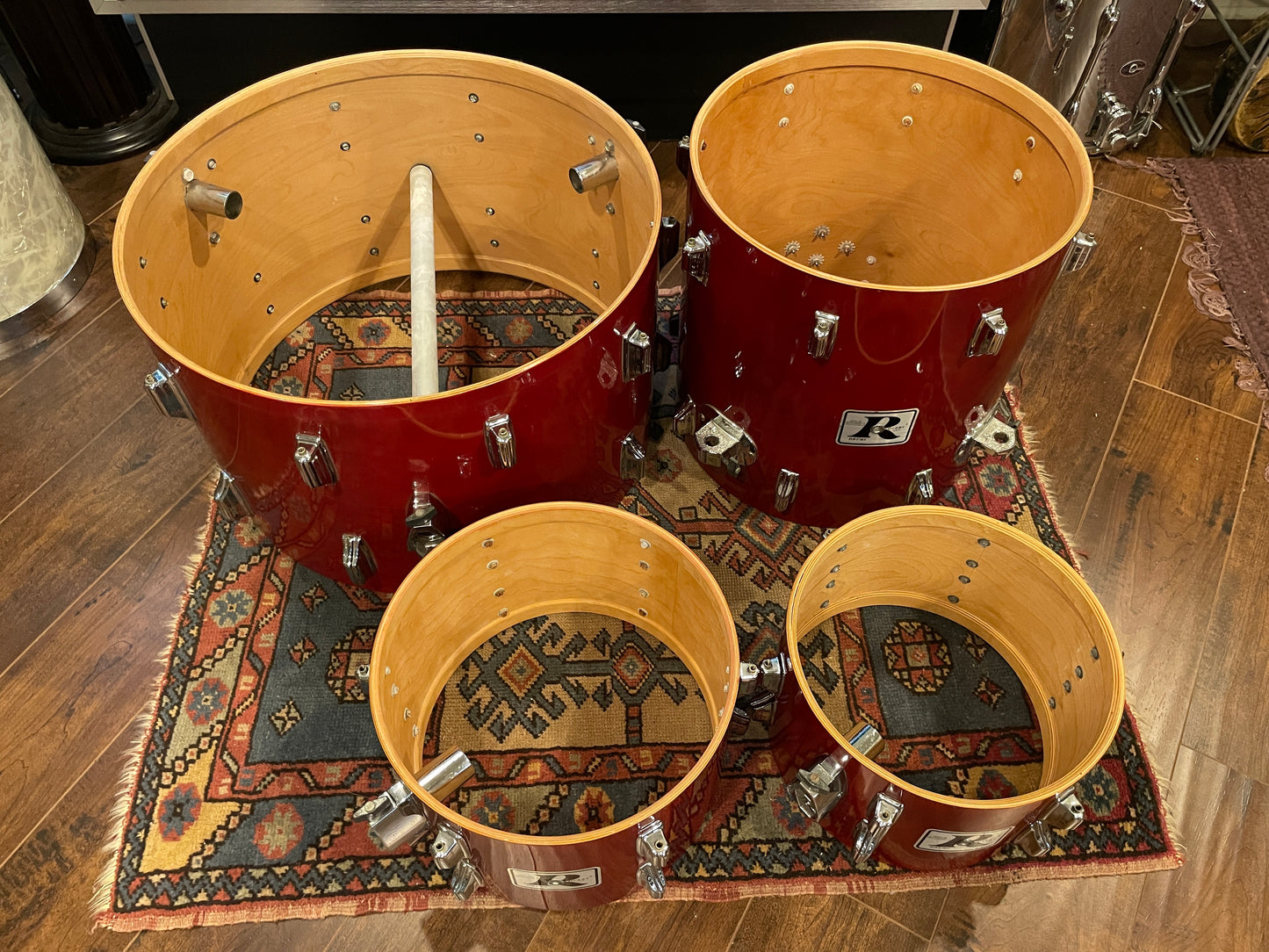 1970s Rogers "Big R" Londoner Five Drum Set California Wine 22/12/13/16
