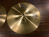 14" 1985 Paiste Blue Label Formula 602 Heavy Hi-Hat Cymbals 1074/1148g
