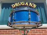 1966 Ludwig 5x14 Jazz Festival Snare Drum Blue Sparkle